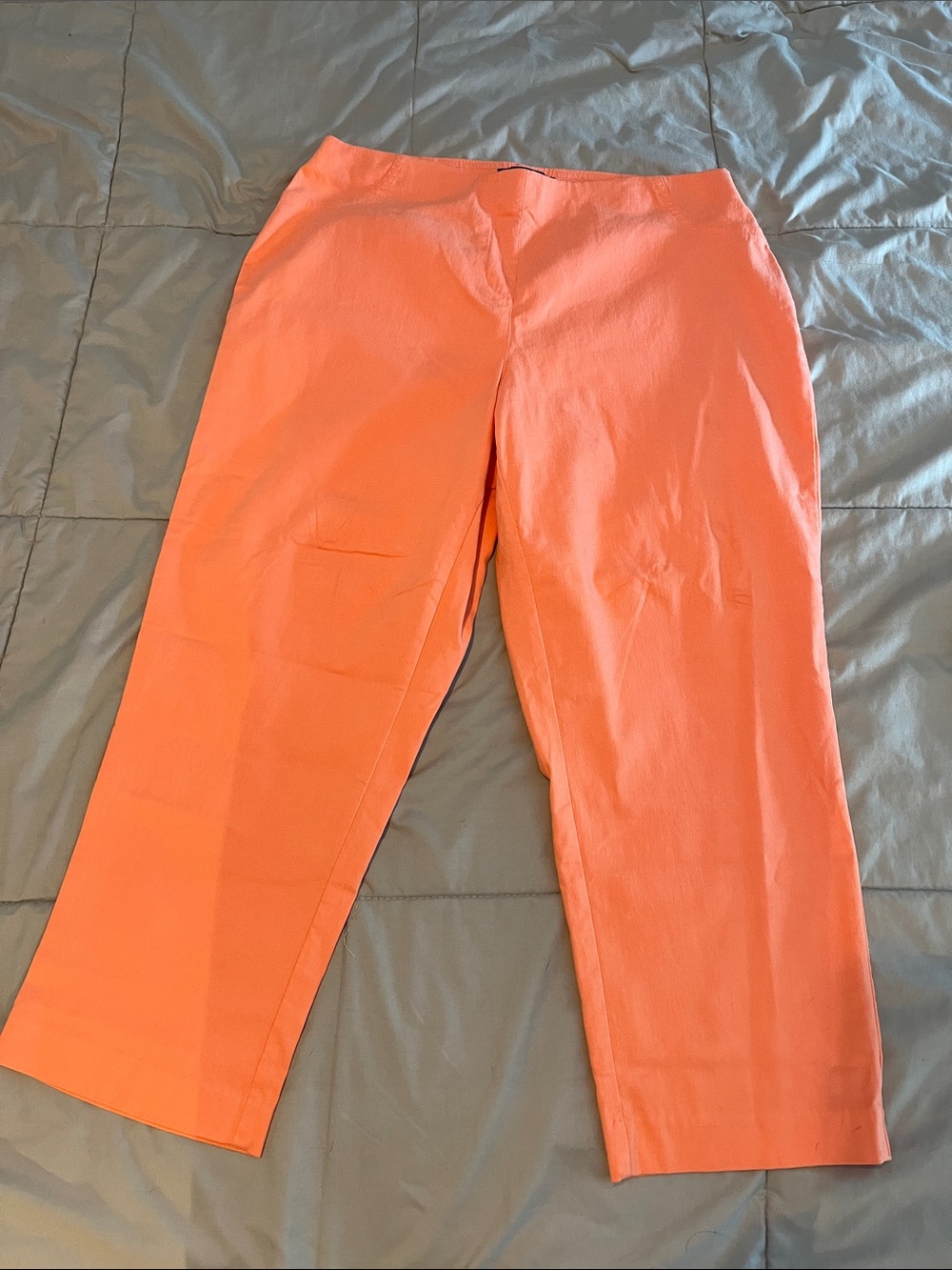 Style‎ & Co Womens Capri Pants Coral Size M Rayon Nylon Spandex Stretch Cropped